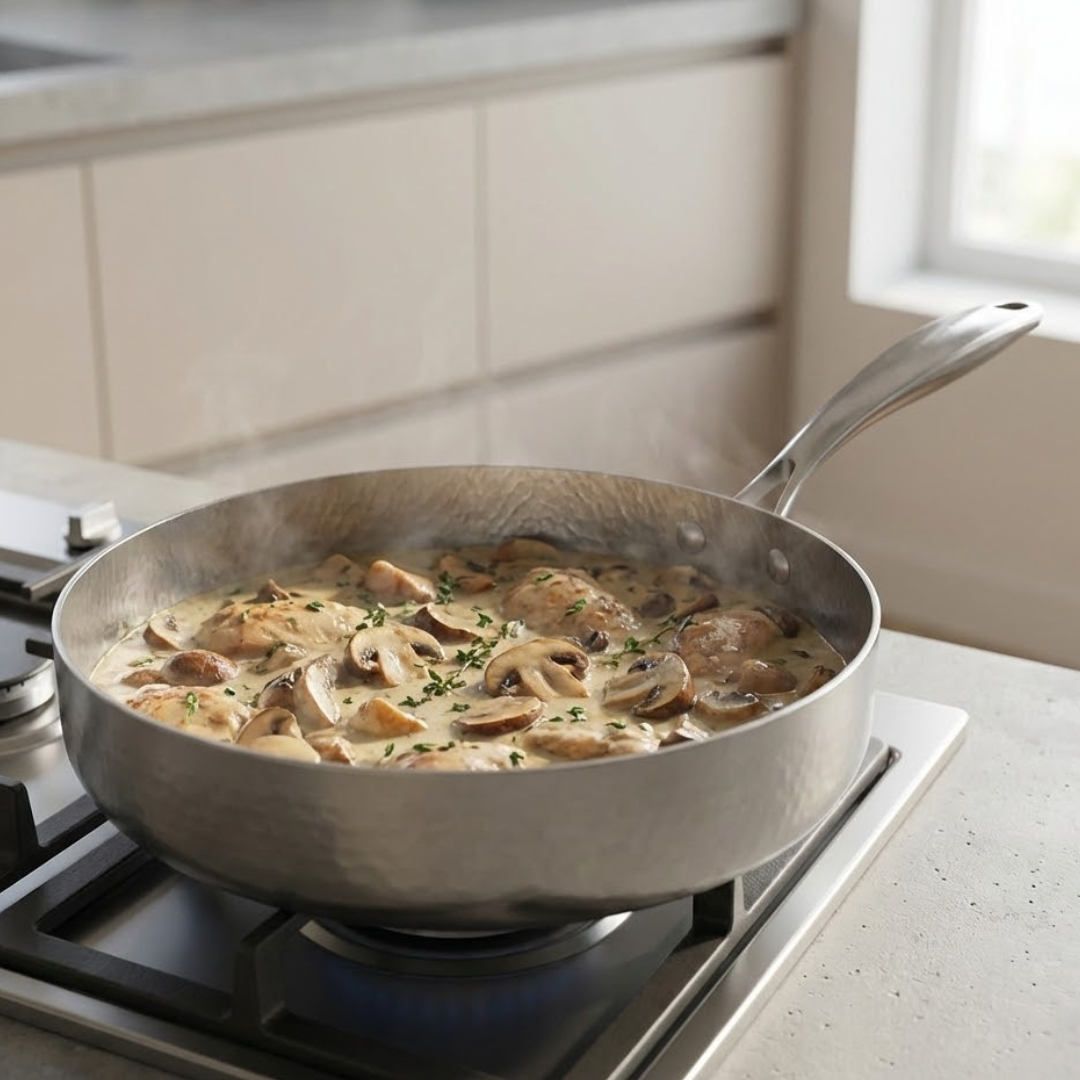 Titanium Hammered Pan + spatula