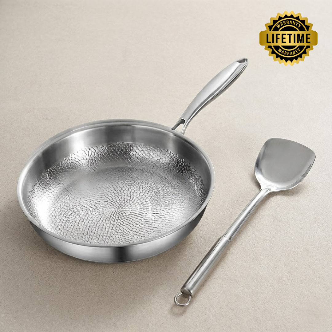 Titanium Hammered Pan + spatula